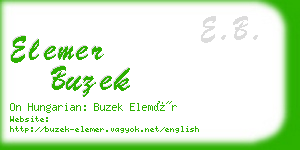 elemer buzek business card